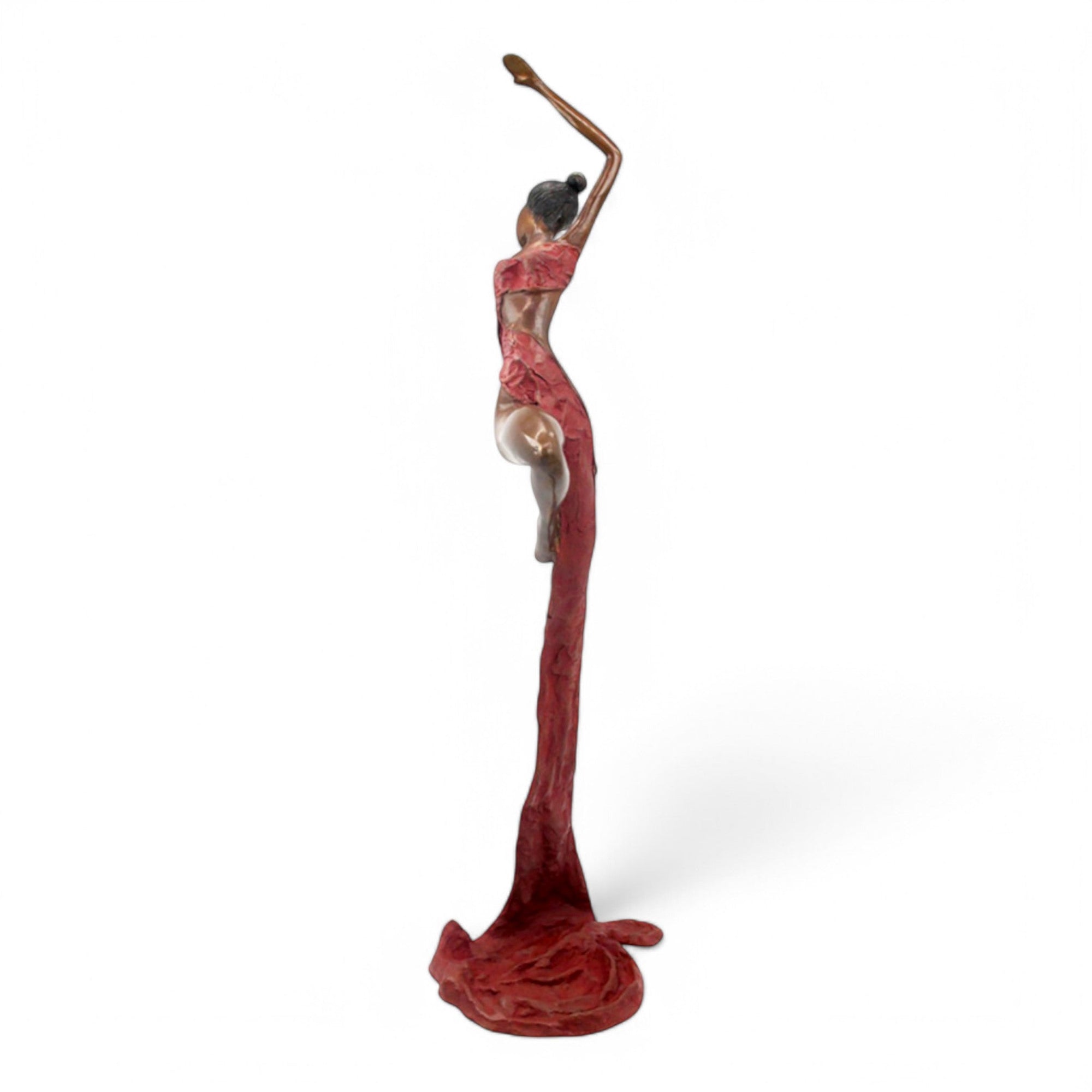 Bronze Issouf danseuse 70 cm rouge n°2 Bronzes d'Afrique