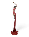 Bronze Issouf danseuse 70 cm rouge n°2 Bronzes d'Afrique