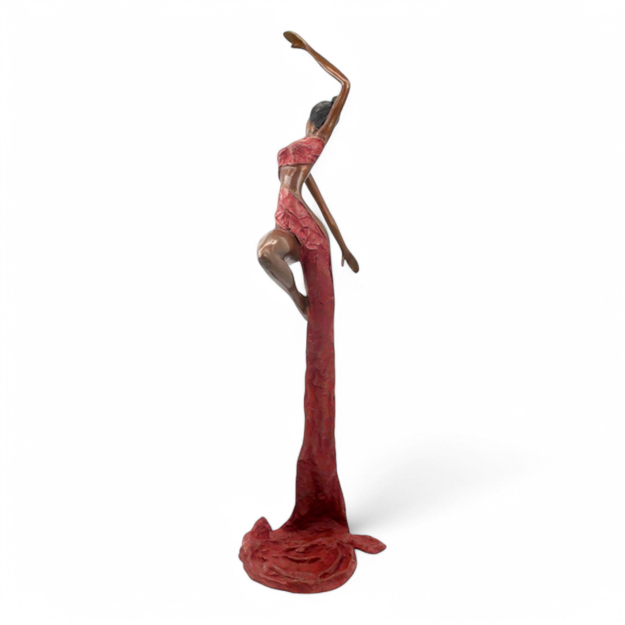 Bronze Issouf danseuse 70 cm rouge n°2 Bronzes d'Afrique