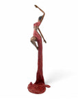 Bronze Issouf danseuse 70 cm rouge n°2 Bronzes d'Afrique