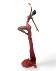 Bronze Issouf danseuse 70 cm rouge n°2 Bronzes d'Afrique