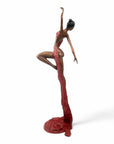 Bronze Issouf danseuse 70 cm rouge n°2 Bronzes d'Afrique