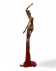 Bronze Issouf danseuse 70 cm rouge n°2 Bronzes d'Afrique