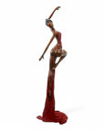 Bronze Issouf danseuse 70 cm rouge n°2 Bronzes d'Afrique