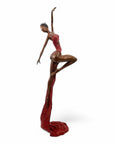 Bronze Issouf danseuse 70 cm rouge n°2 Bronzes d'Afrique