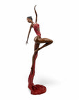 Bronze Issouf danseuse 70 cm rouge n°2 Bronzes d'Afrique