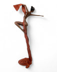 Bronze Issouf danseuse 70 cm marron n°2 Bronzes d'Afrique