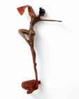 Bronze Issouf danseuse 70 cm marron n°2 Bronzes d'Afrique