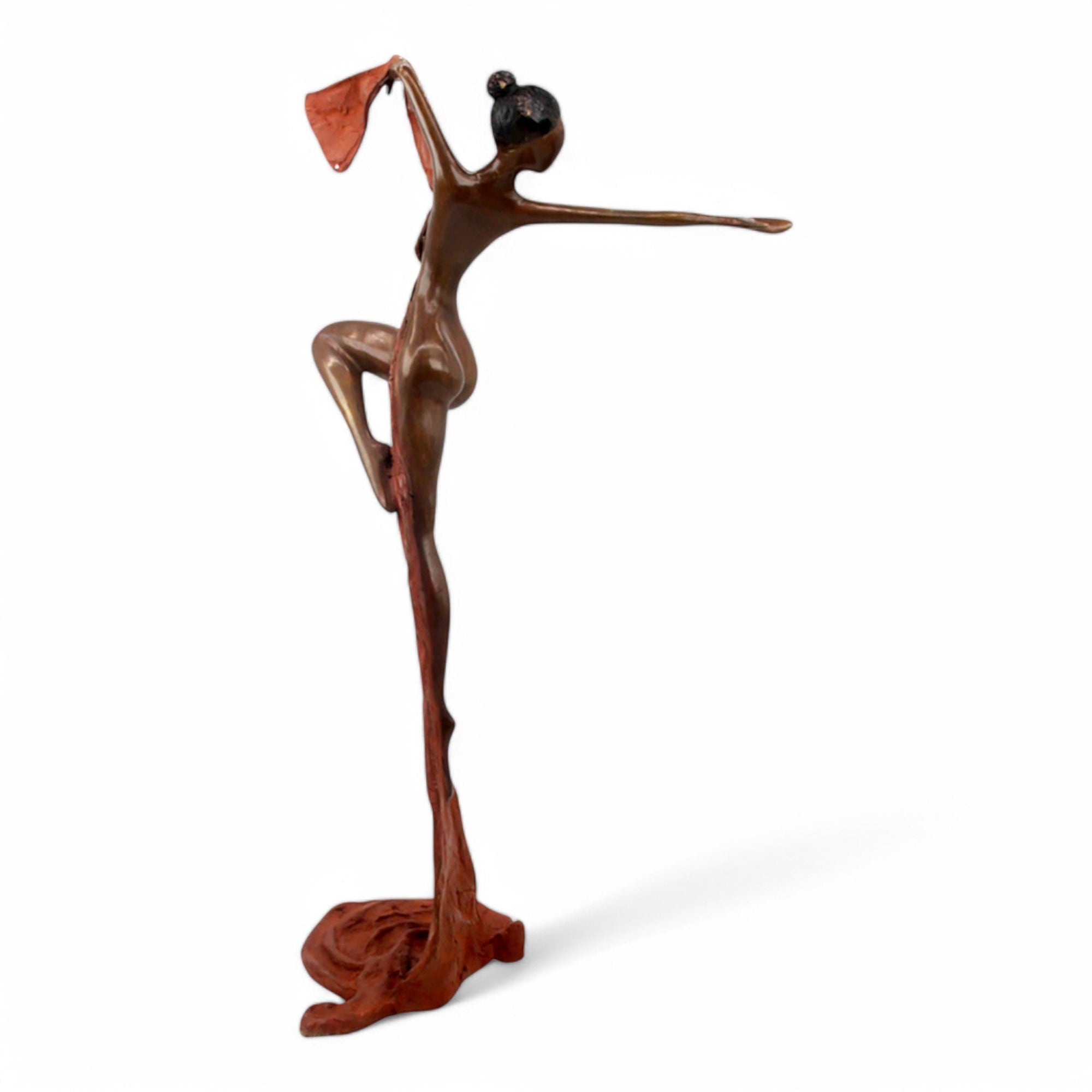 Bronze Issouf danseuse 70 cm marron n°2 Bronzes d'Afrique