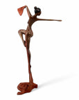 Bronze Issouf danseuse 70 cm marron n°2 Bronzes d'Afrique