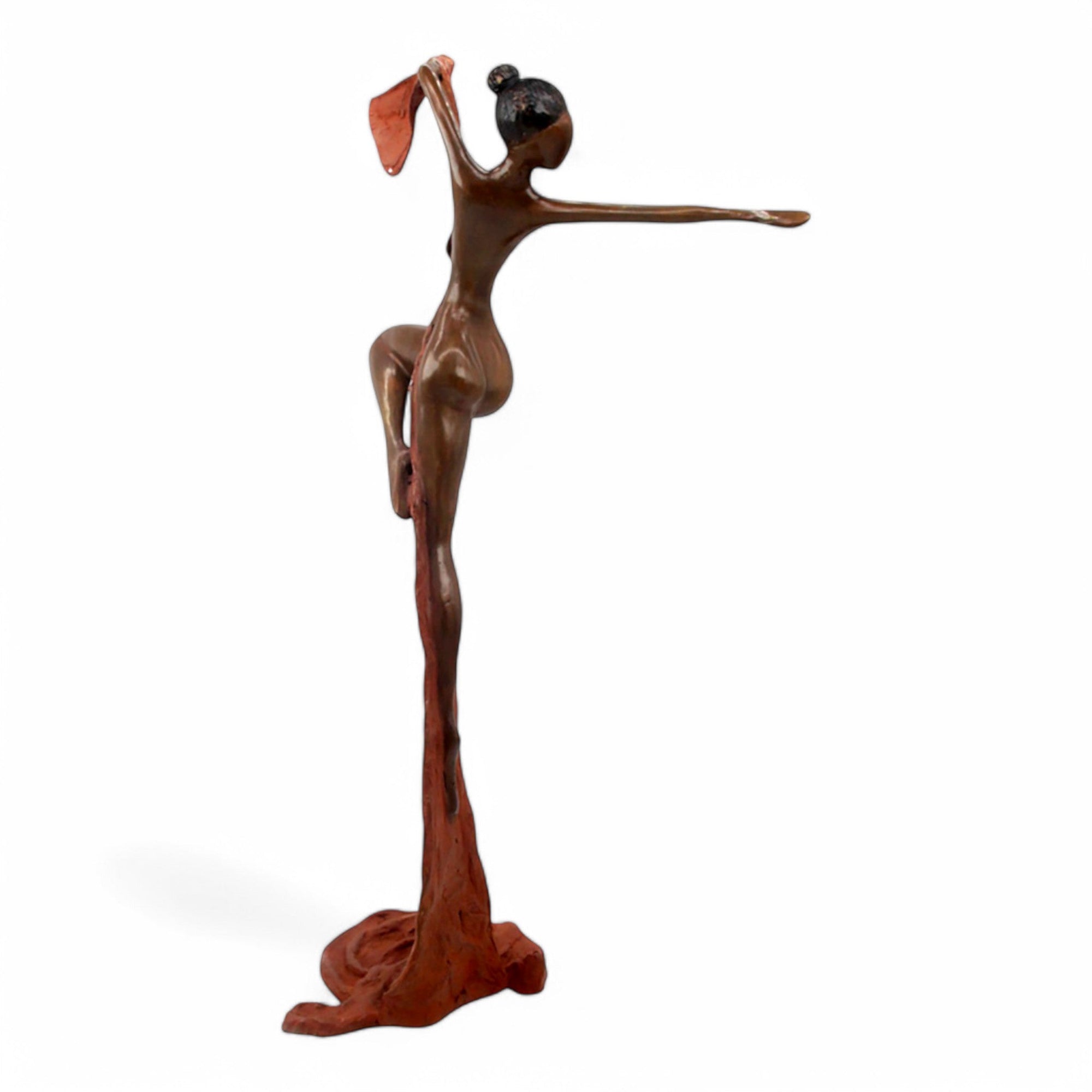 Bronze Issouf danseuse 70 cm marron n°2 Bronzes d'Afrique