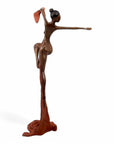 Bronze Issouf danseuse 70 cm marron n°2 Bronzes d'Afrique