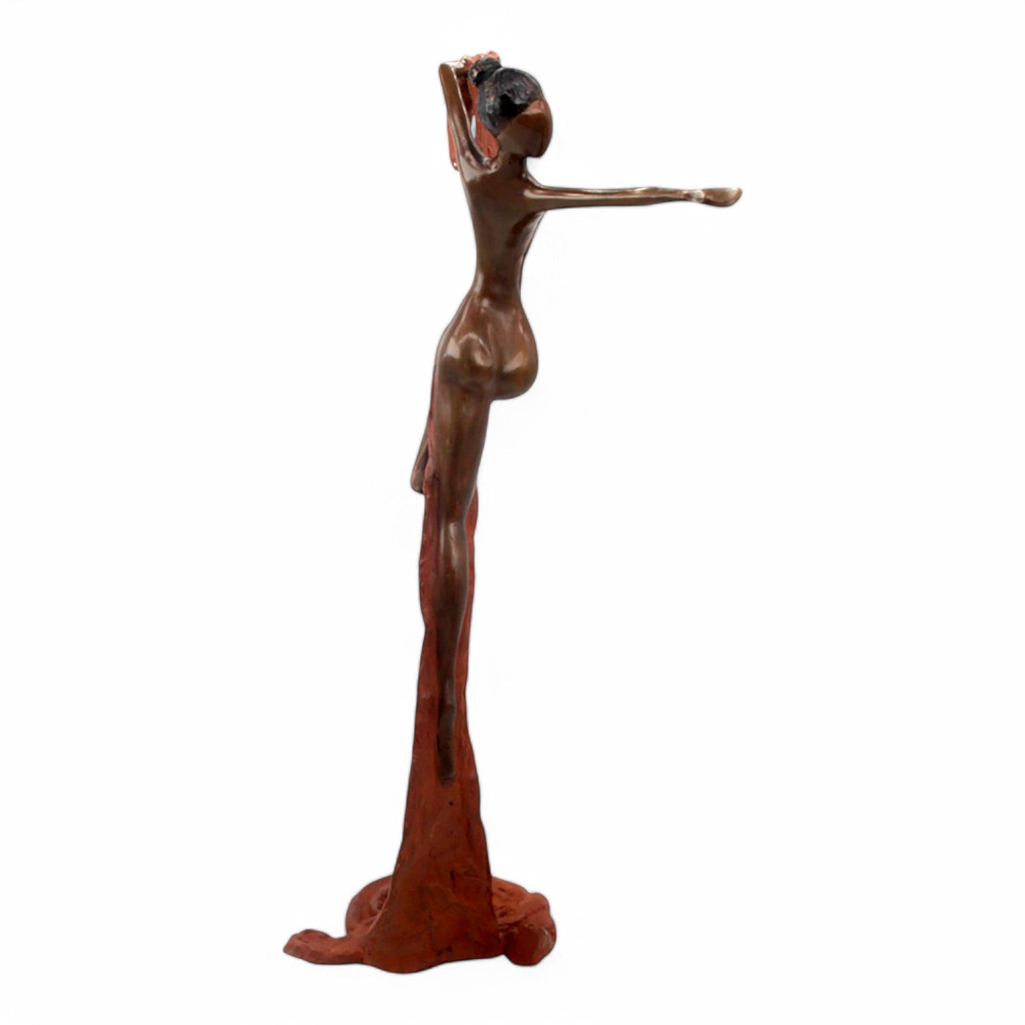 Bronze Issouf danseuse 70 cm marron n°2 Bronzes d'Afrique