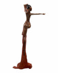 Bronze Issouf danseuse 70 cm marron n°2 Bronzes d'Afrique