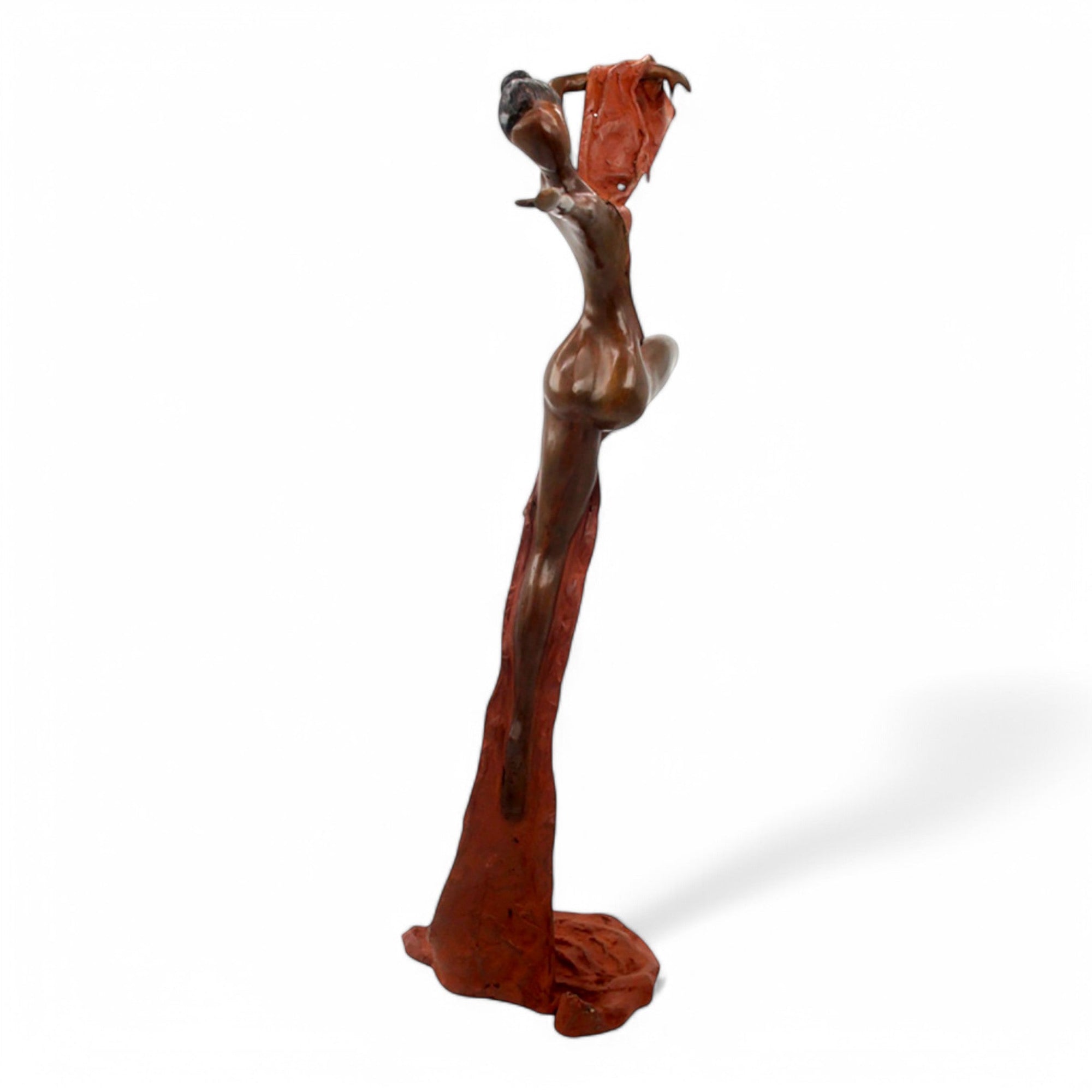 Bronze Issouf danseuse 70 cm marron n°2 Bronzes d'Afrique