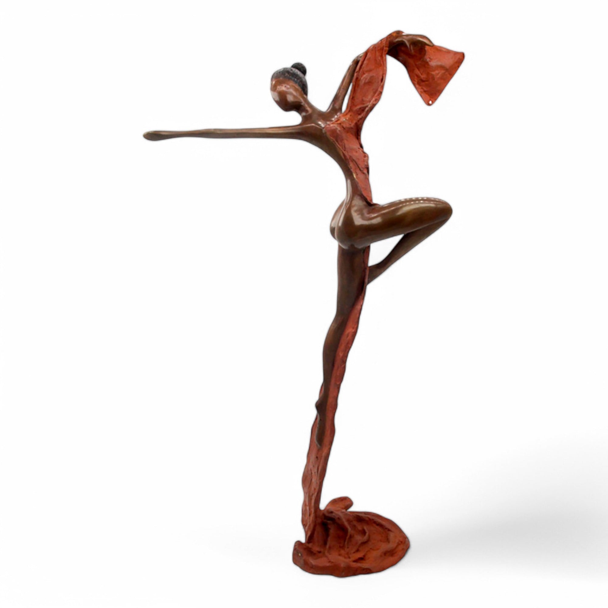 Bronze Issouf danseuse 70 cm marron n°2 Bronzes d'Afrique