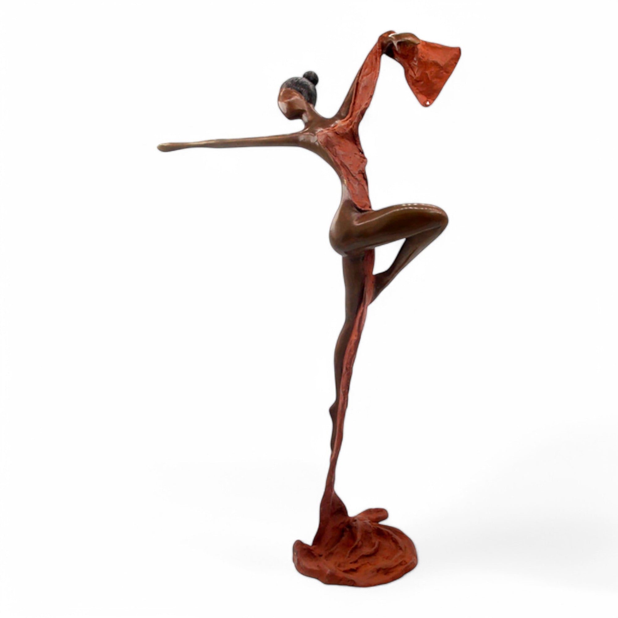 Bronze Issouf danseuse 70 cm marron n°2 Bronzes d'Afrique