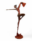 Bronze Issouf danseuse 70 cm marron n°2 Bronzes d'Afrique