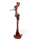 Bronze Issouf danseuse 70 cm marron n°2 Bronzes d'Afrique