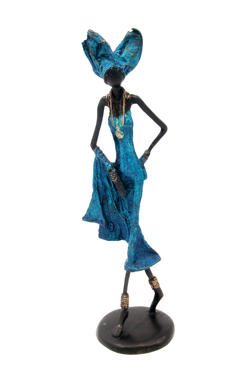 Bronze 35 cm bleu n°11 Bronzes d'Afrique