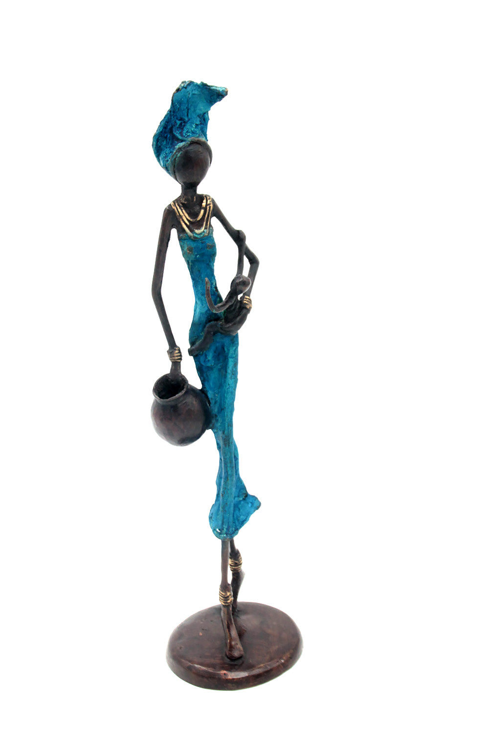 Bronze 35 cm bleu n°20 Bronzes d'Afrique
