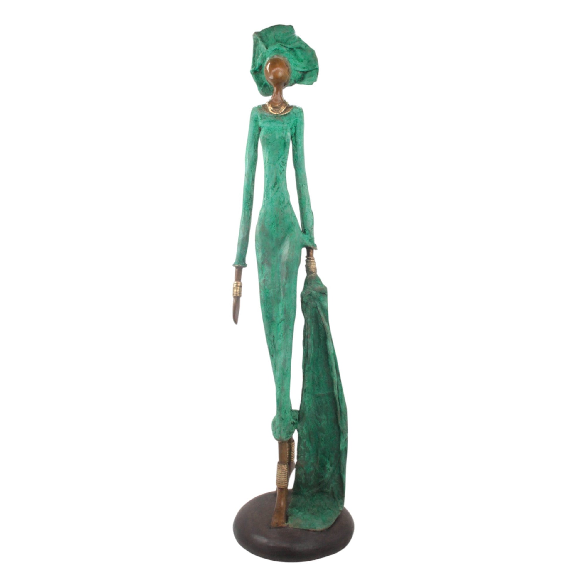 Bronze Issouf 80 cm vert n°2 Bronzes d'Afrique