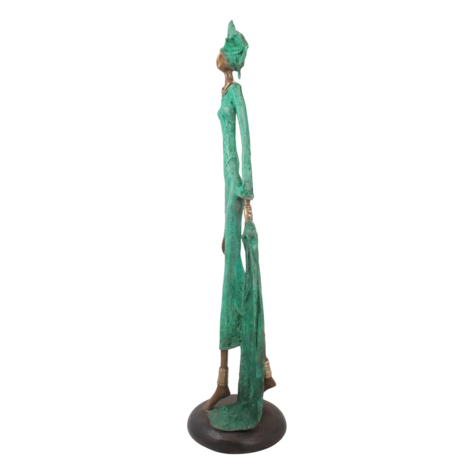 Bronze Issouf 80 cm vert n°2 Bronzes d'Afrique