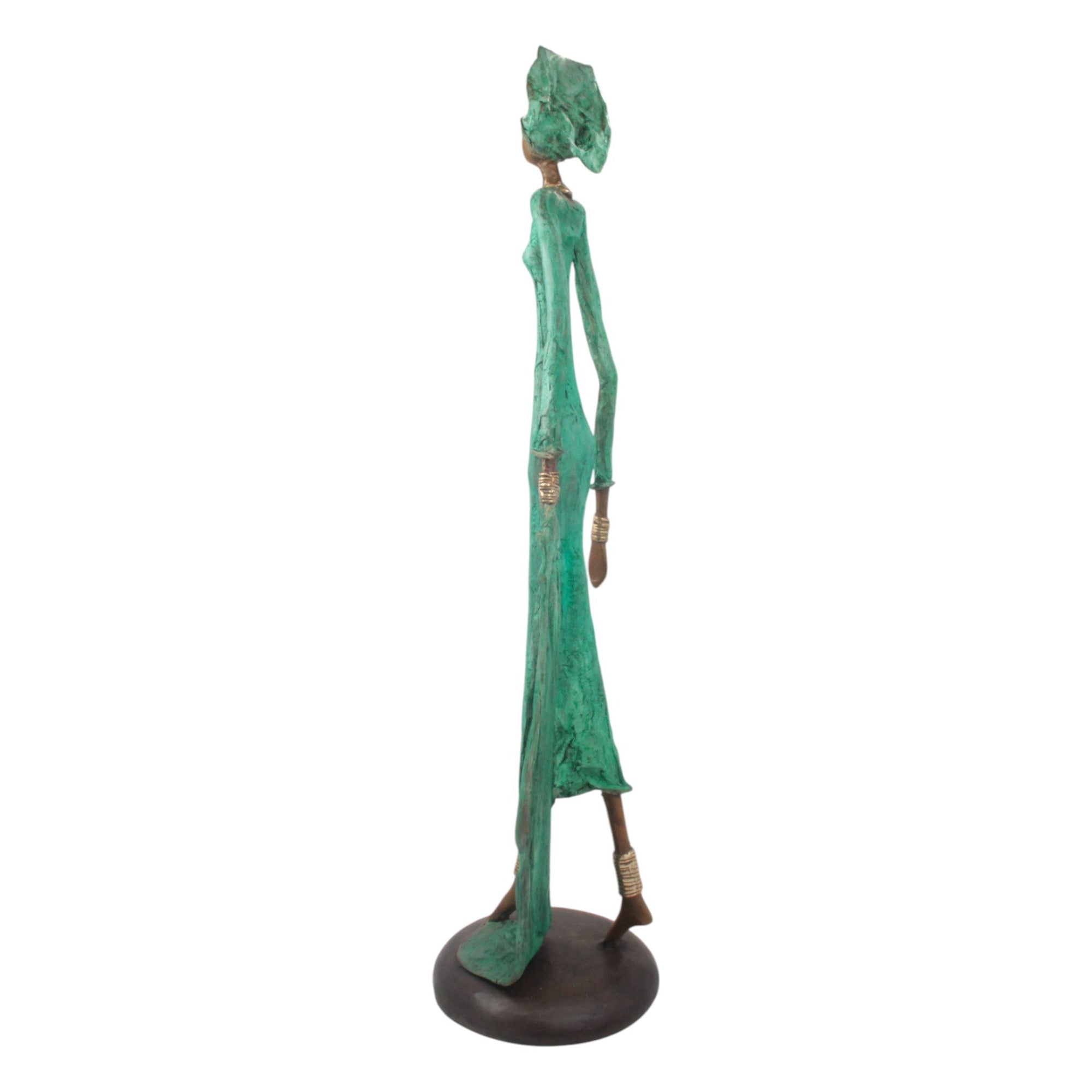 Bronze Issouf 80 cm vert n°2 Bronzes d'Afrique