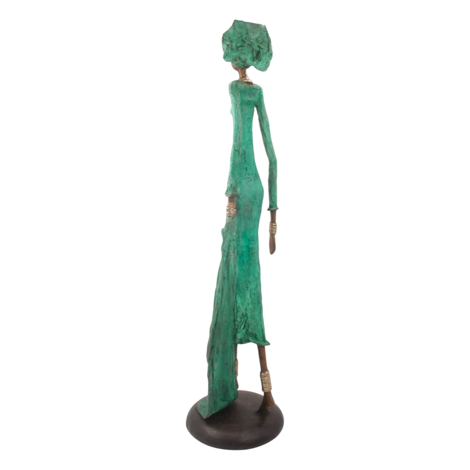 Bronze Issouf 80 cm vert n°2 Bronzes d'Afrique
