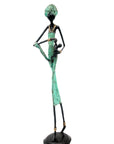 Bronze 55 cm turquoise n°2 Bronzes d'Afrique