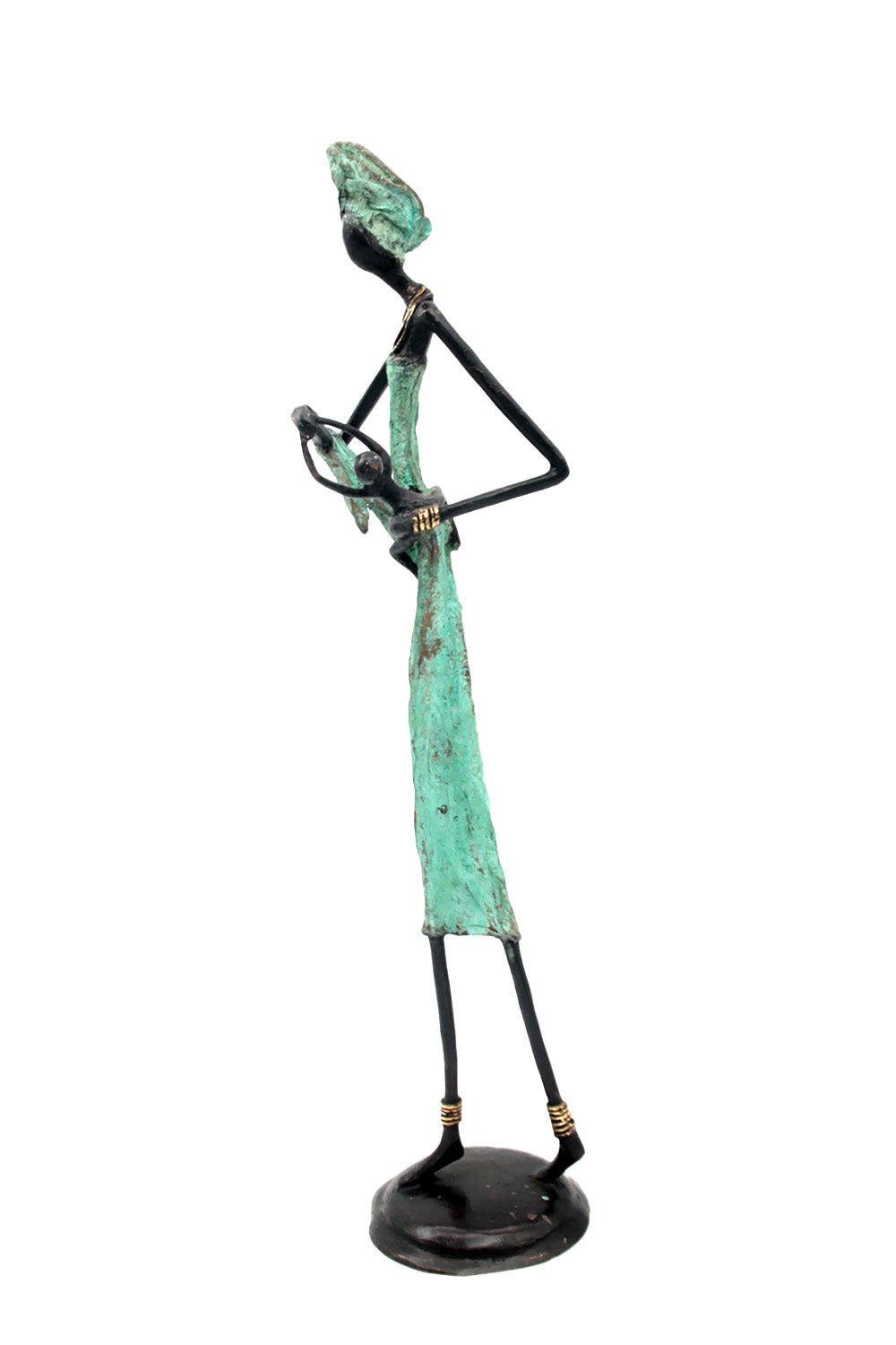 Bronze 55 cm turquoise n°2 Bronzes d'Afrique