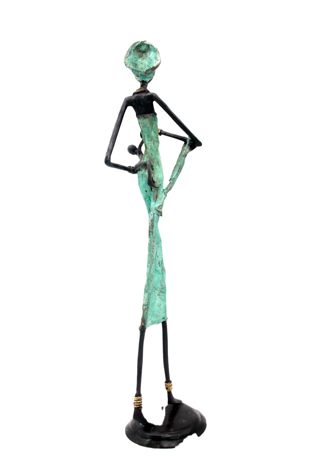Bronze 55 cm turquoise n°2 Bronzes d'Afrique