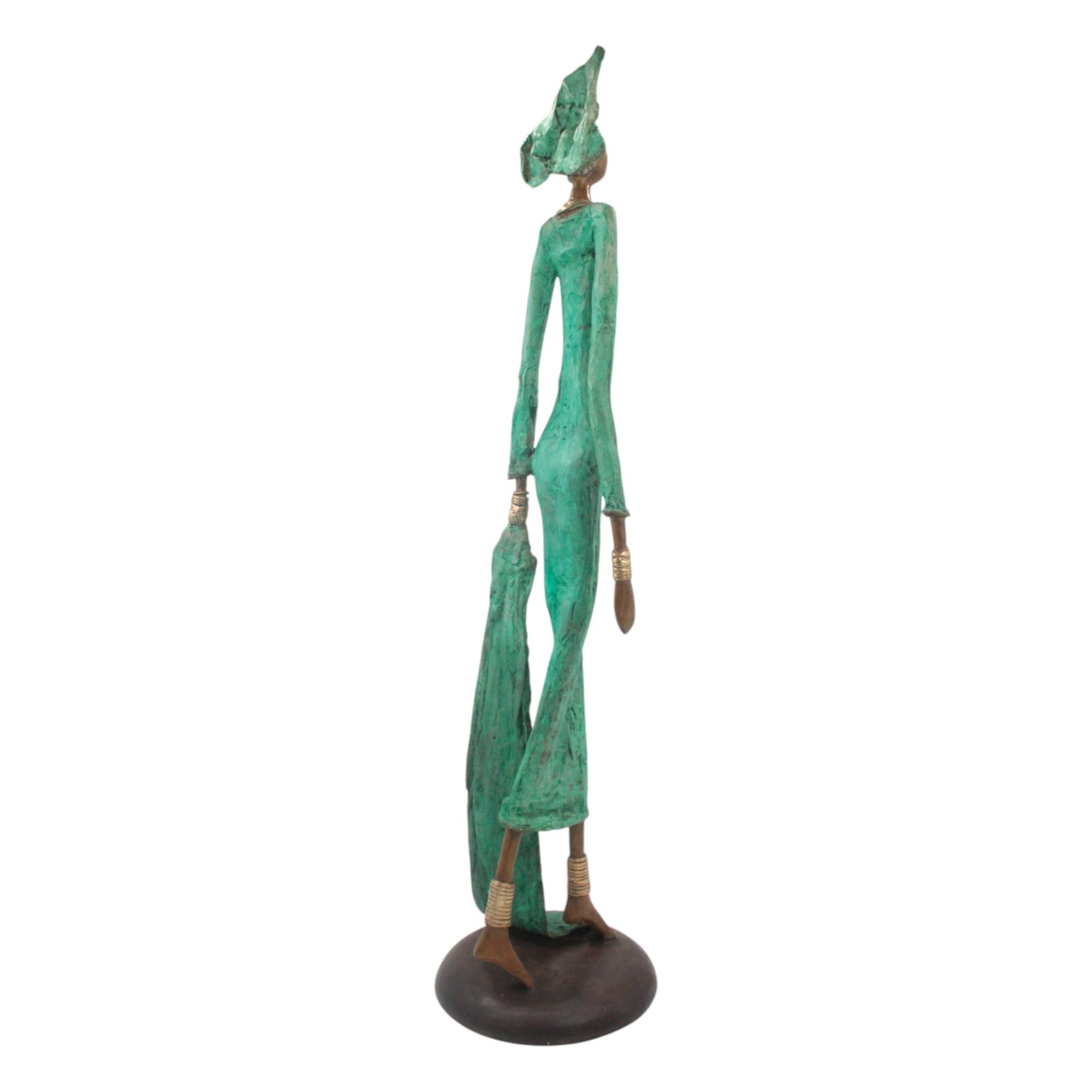 Bronze Issouf 80 cm vert n°2 Bronzes d'Afrique