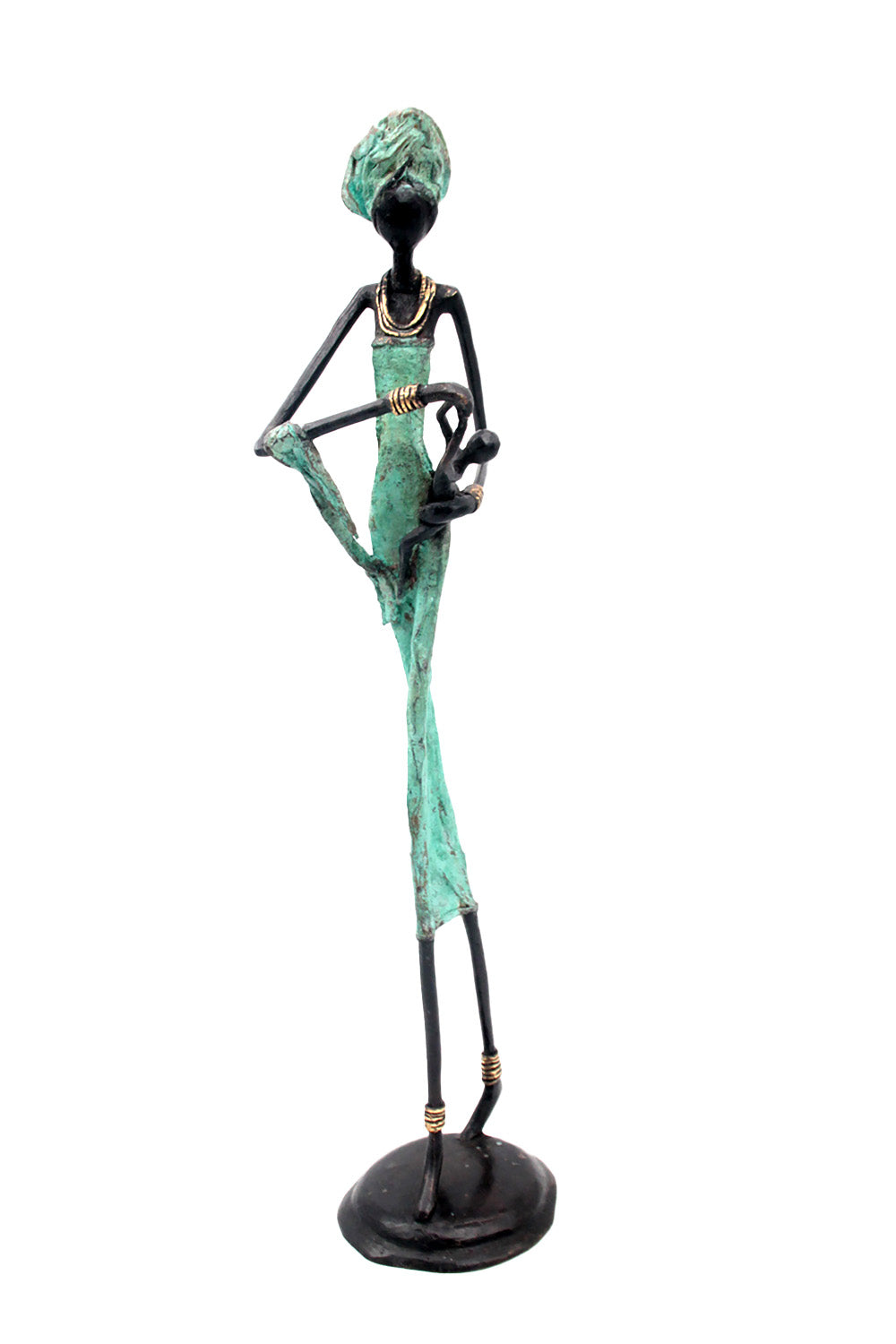 Bronze 55 cm turquoise n°2 Bronzes d'Afrique