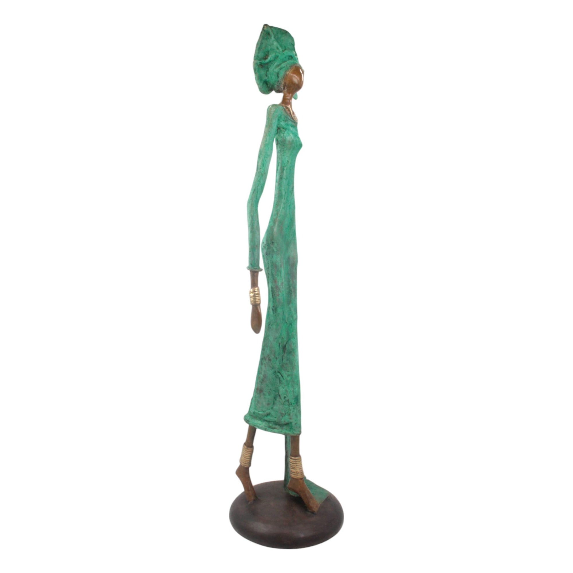 Bronze Issouf 80 cm vert n°2 Bronzes d'Afrique