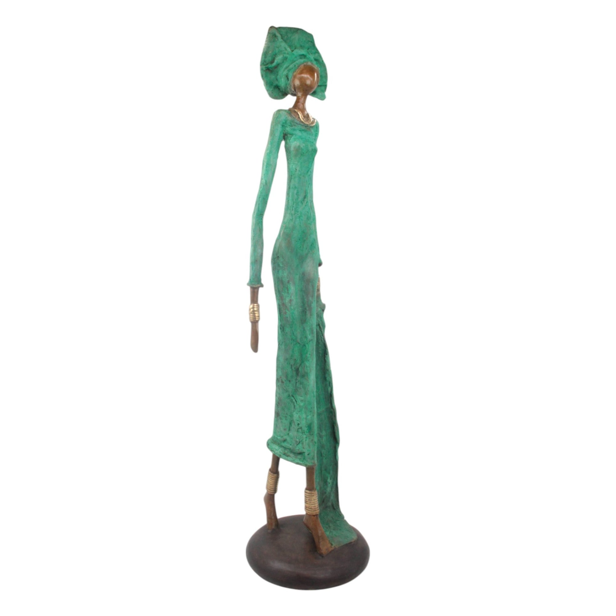 Bronze Issouf 80 cm vert n°2 Bronzes d'Afrique
