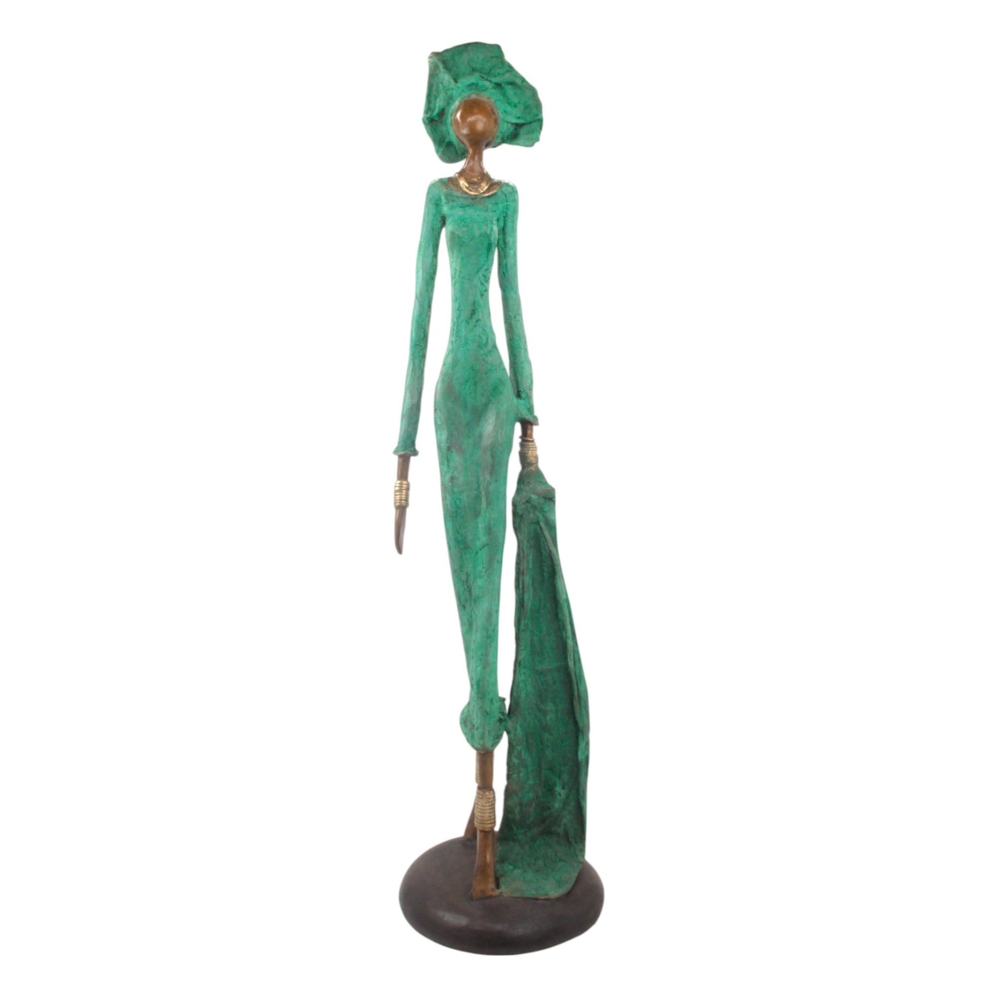 Bronze Issouf 80 cm vert n°2 Bronzes d'Afrique