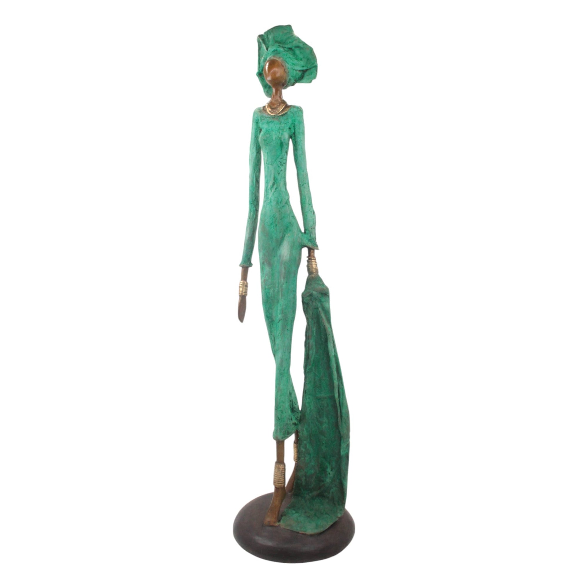 Bronze Issouf 80 cm vert n°2 Bronzes d'Afrique