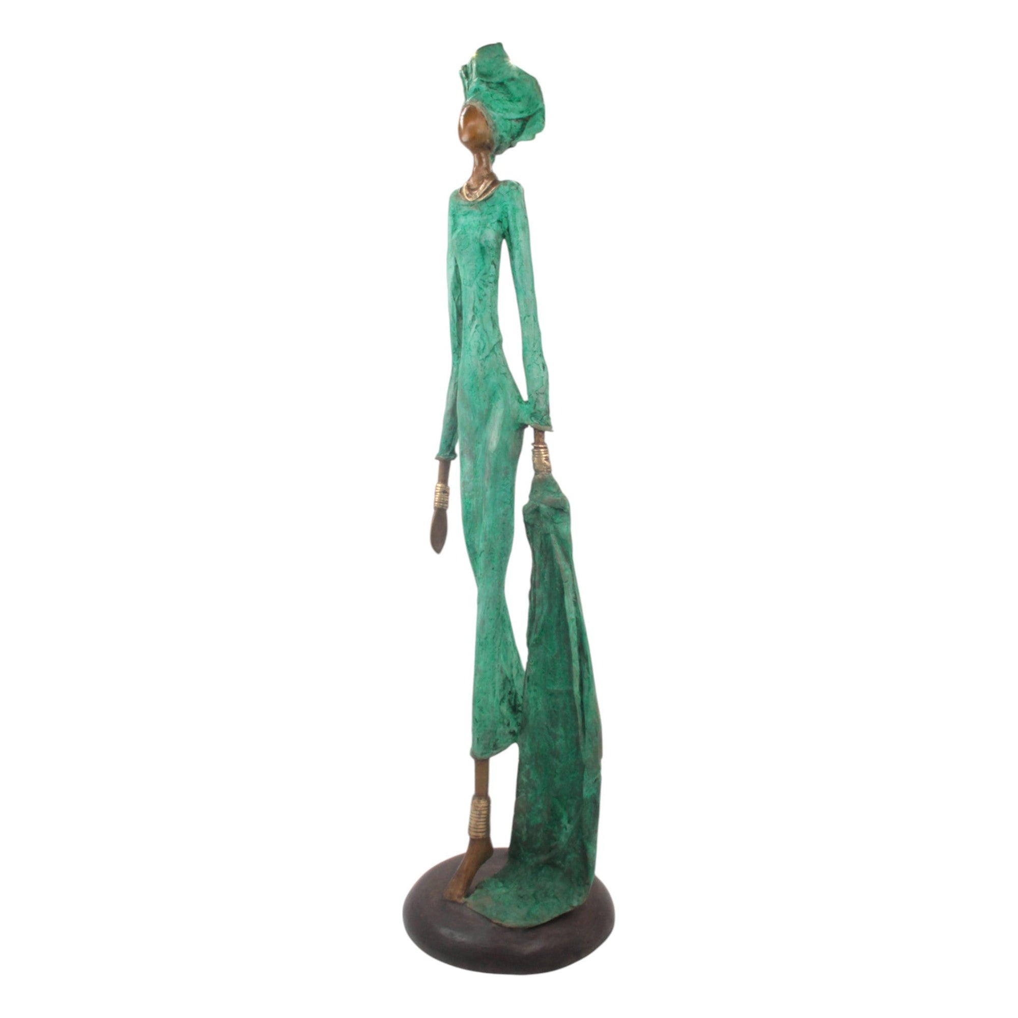 Bronze Issouf 80 cm vert n°2 Bronzes d'Afrique