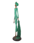 Bronze Issouf 80 cm vert n°2 Bronzes d'Afrique