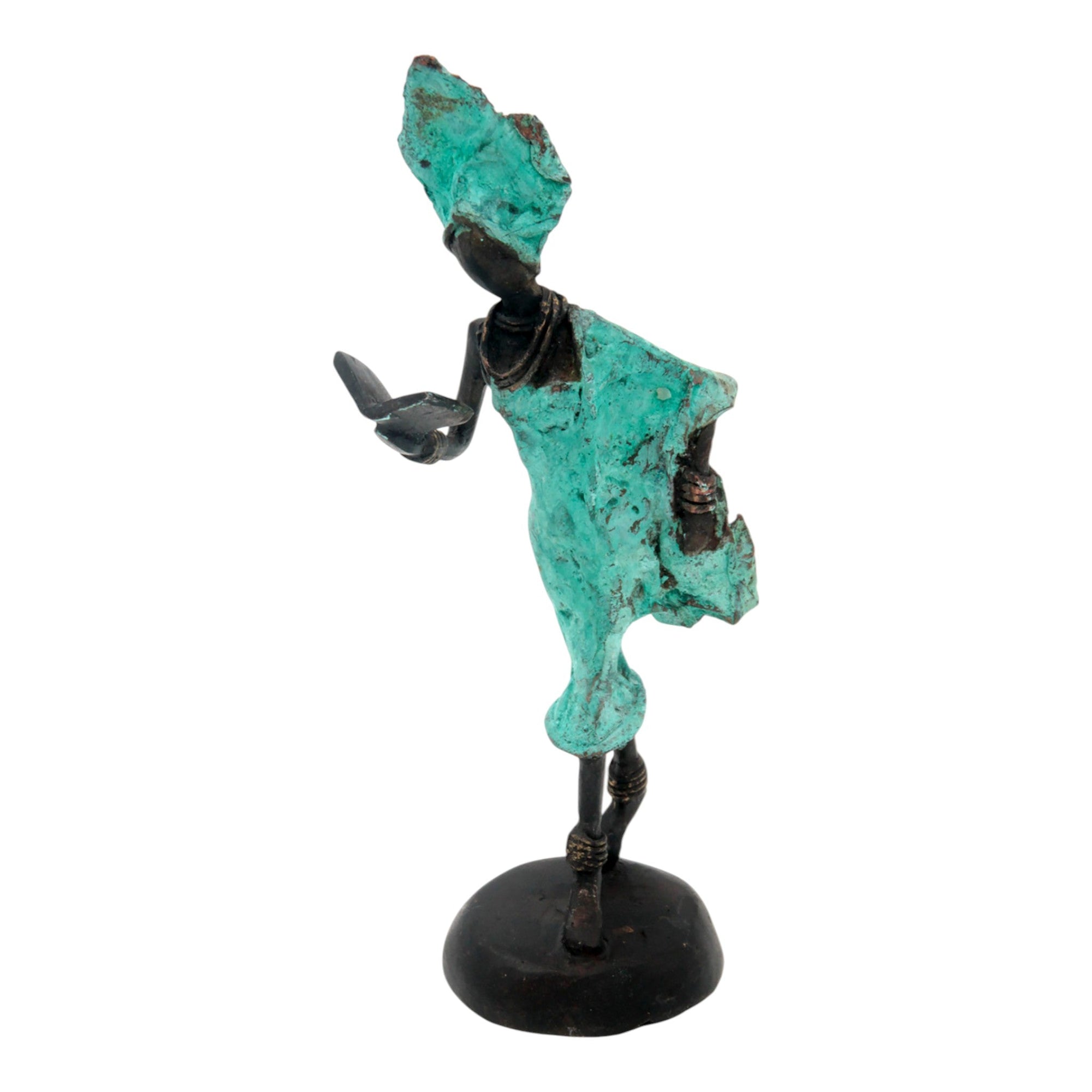 Bronze 15 cm turquoise n°13 Bronzes d'Afrique