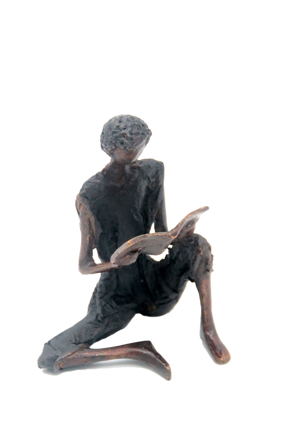 Bronze assis à poser 25 cm noir n°2 Bronzes d'Afrique