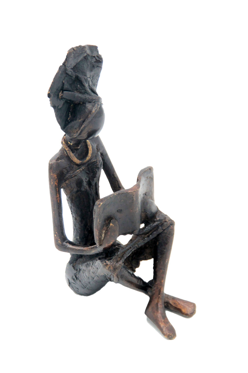 Bronze assis à poser 25 cm noir n°3 Bronzes d'Afrique