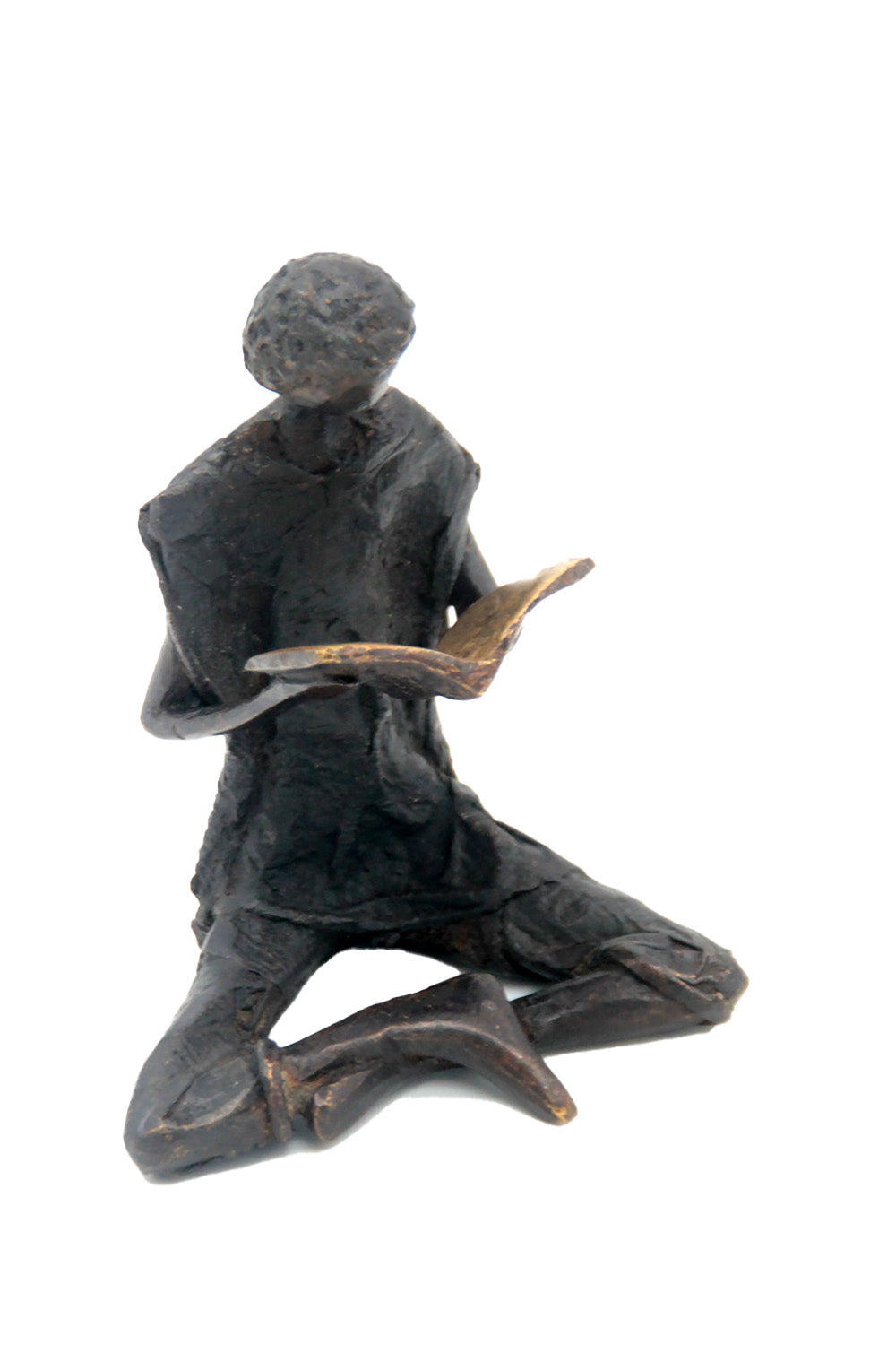 Bronze assis à poser 25 cm noir n°6 Bronzes d'Afrique