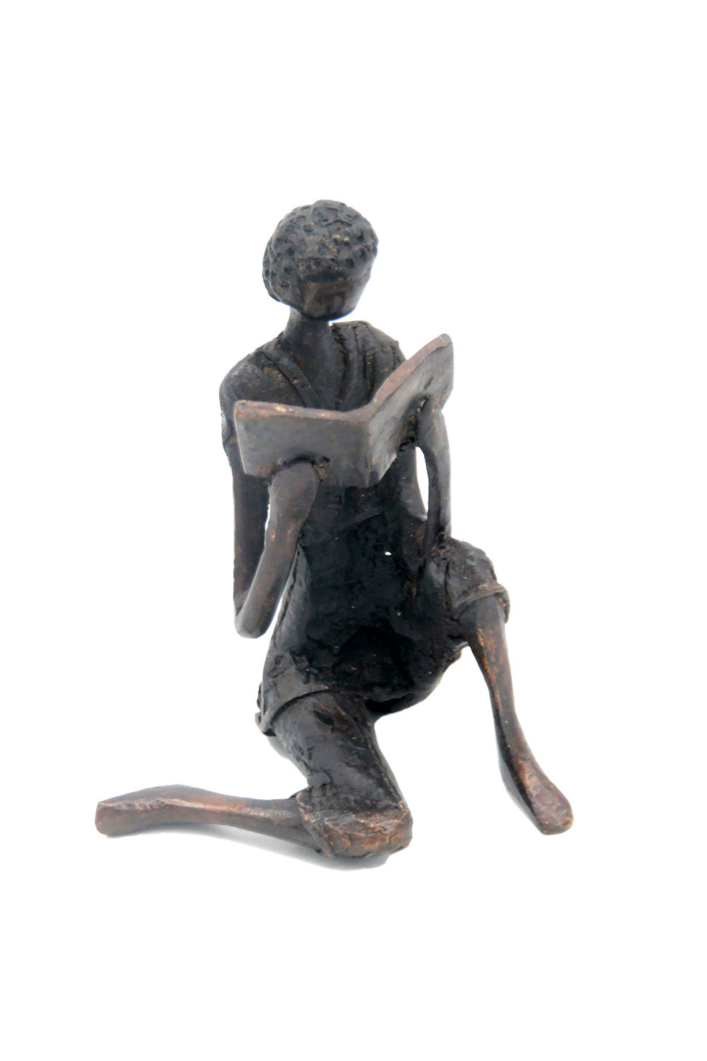 Bronze assis à poser 25 cm noir n°8 Bronzes d'Afrique