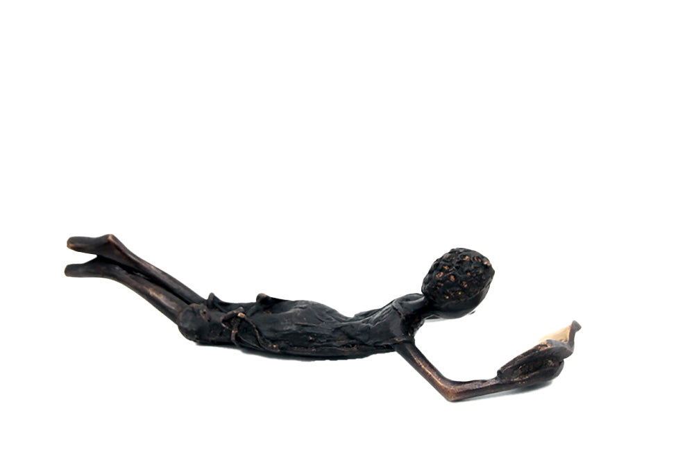 Bronze allongé 20 cm noir n°10 Bronzes d'Afrique