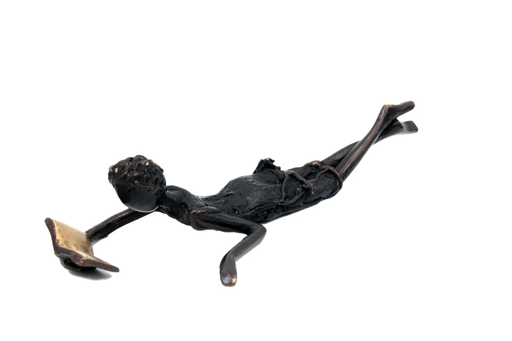 Bronze allongé 20 cm noir n°10 Bronzes d'Afrique