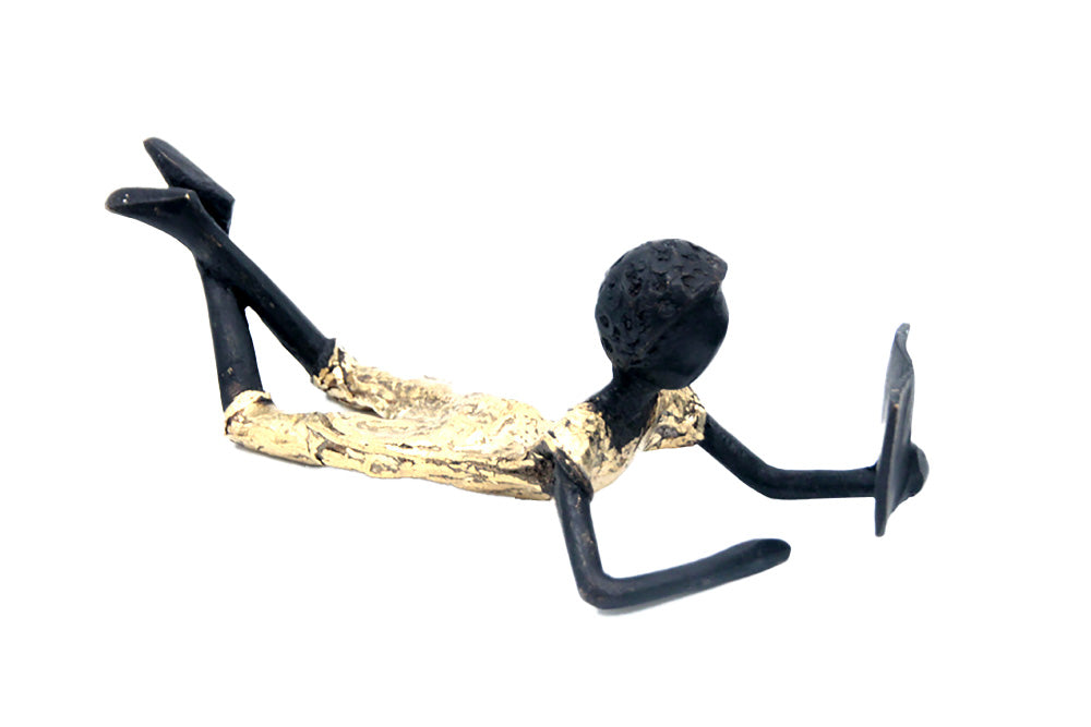 Bronze allongé 20 cm doré n°10 Bronzes d'Afrique