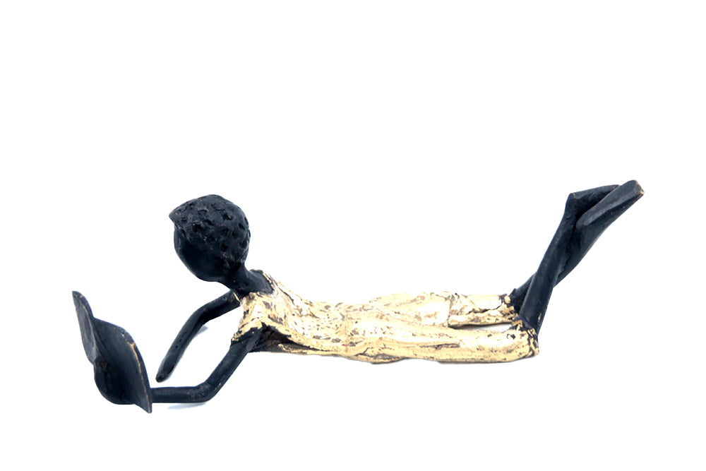 Bronze allongé 20 cm doré n°10 Bronzes d'Afrique