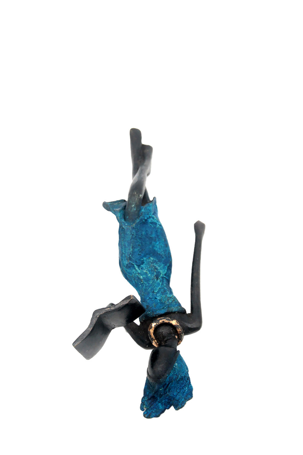 Bronze allongé 20 cm bleu n°9 Bronzes d'Afrique